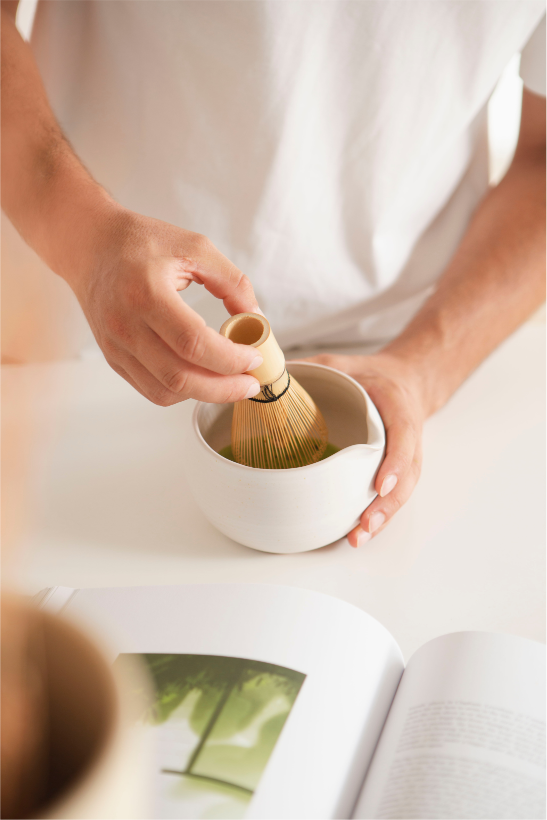 Matcha Schale mit Ausguss (Farbe Milk)