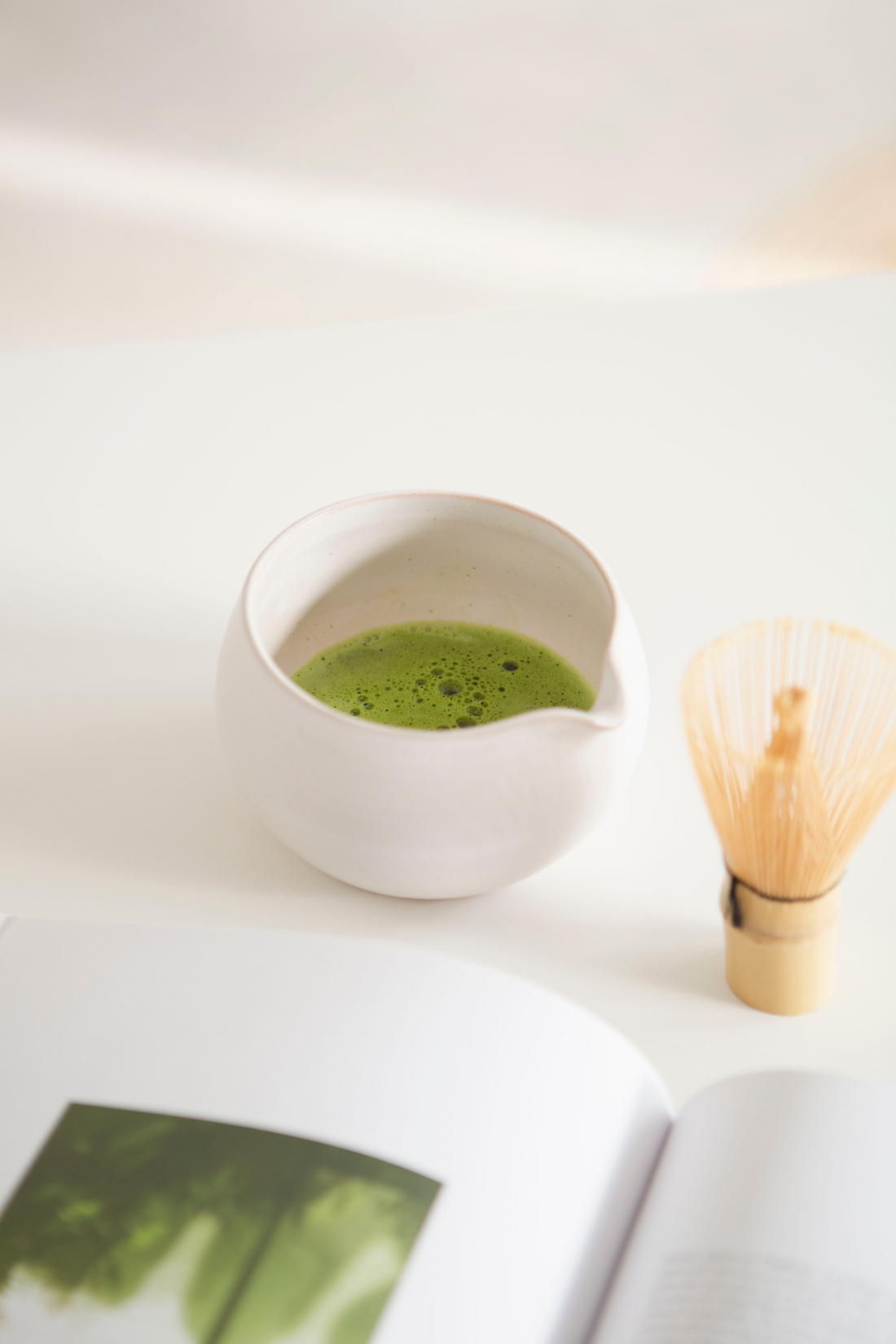 Matcha Schale mit Ausguss (Farbe Milk)